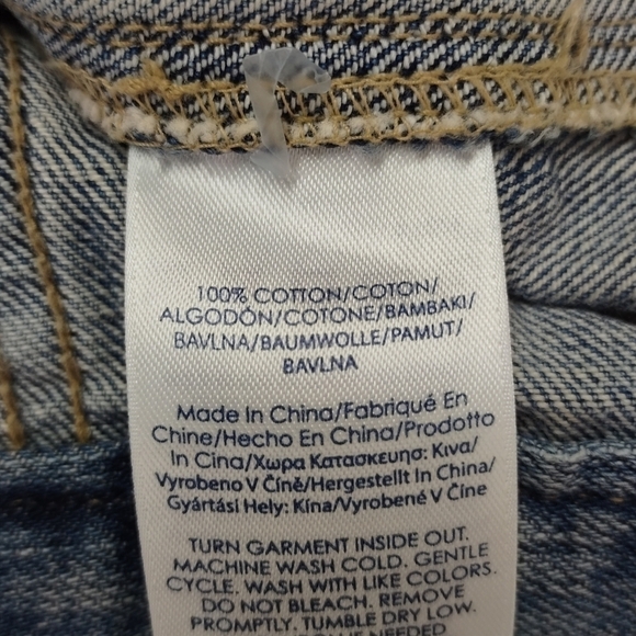 Chaps Women's Blue Raw Neckline Jean Jacket Size L - Picture 9 of 9